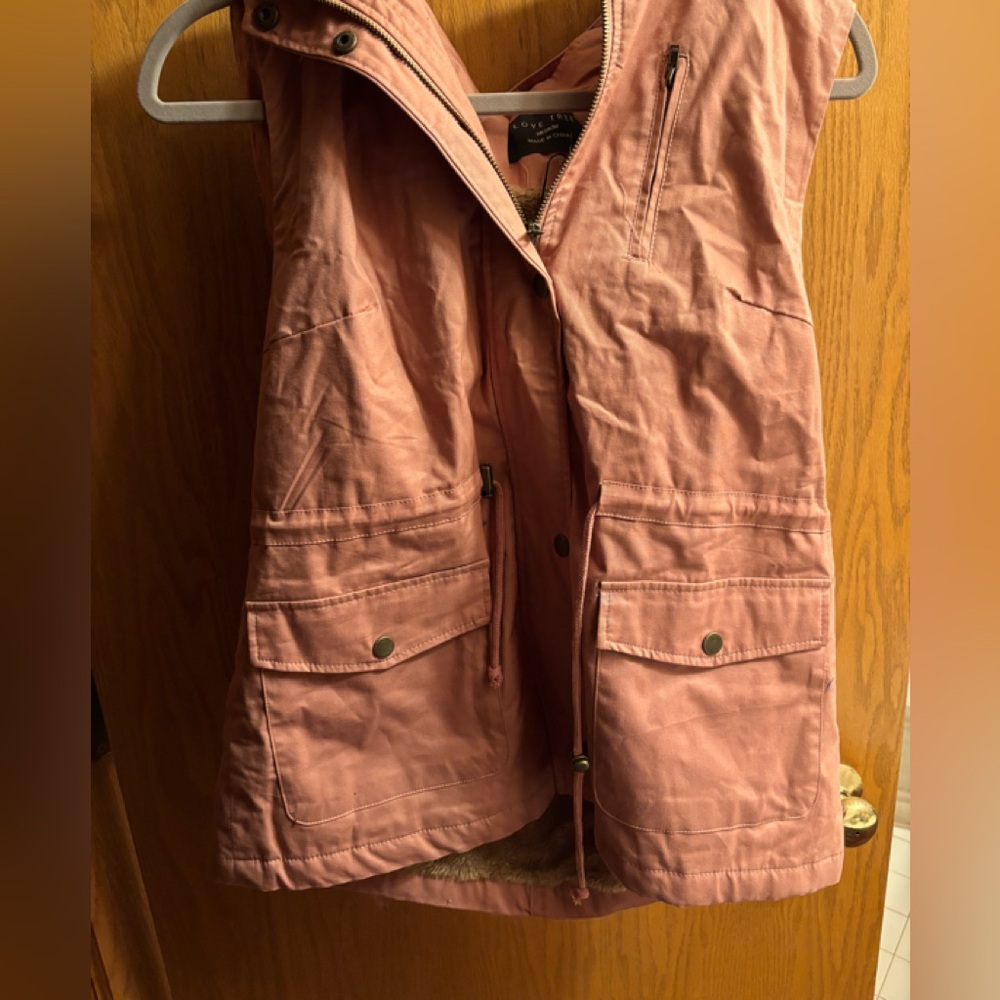Love Tree Pink Hooded Utility Vest